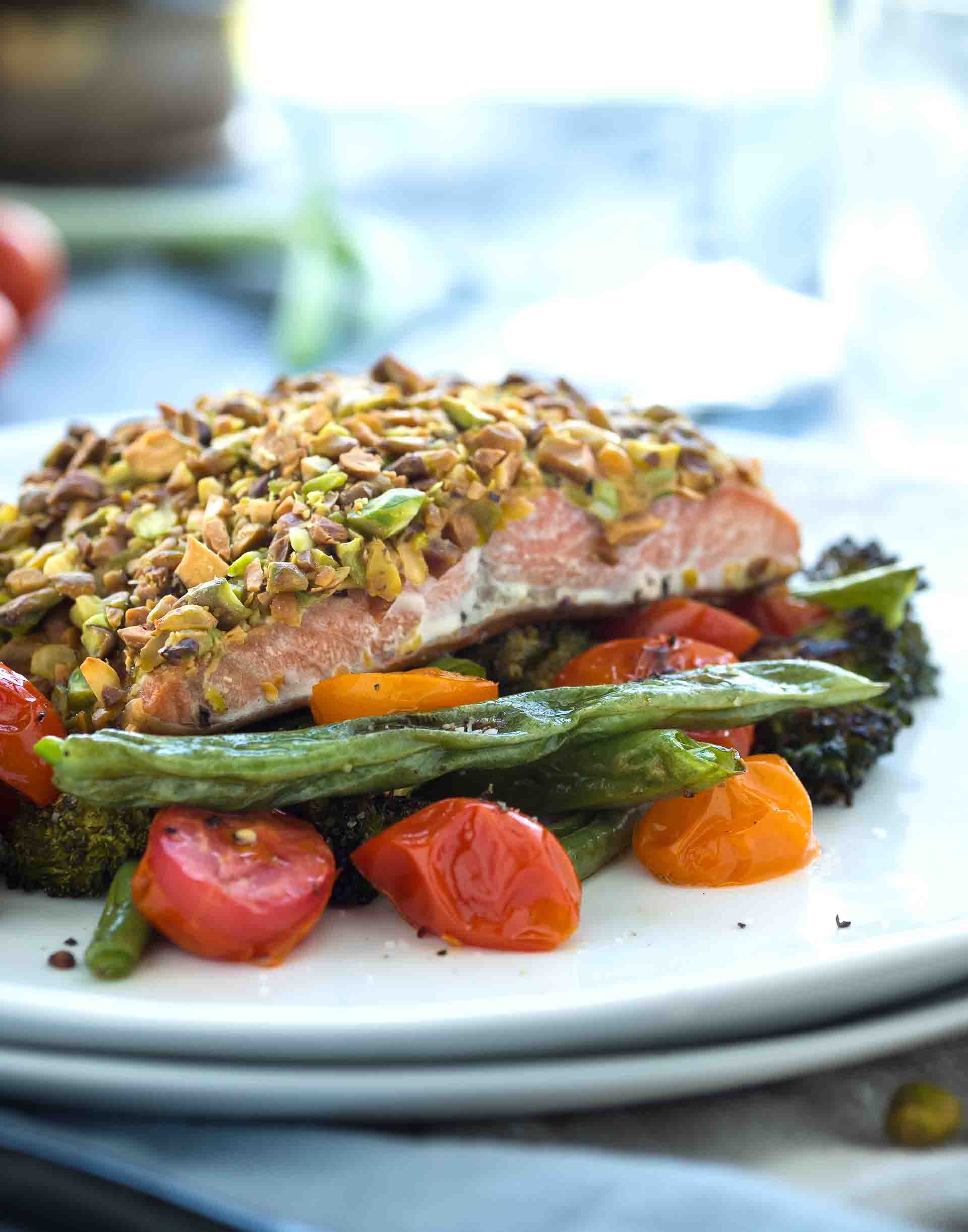 Pistachio-Crusted Baked Salmon